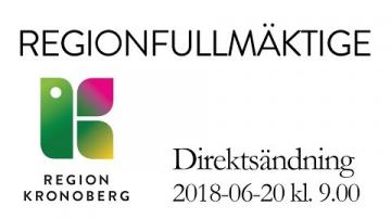 Kronobergs regionfullmäktige 20 juni 2018